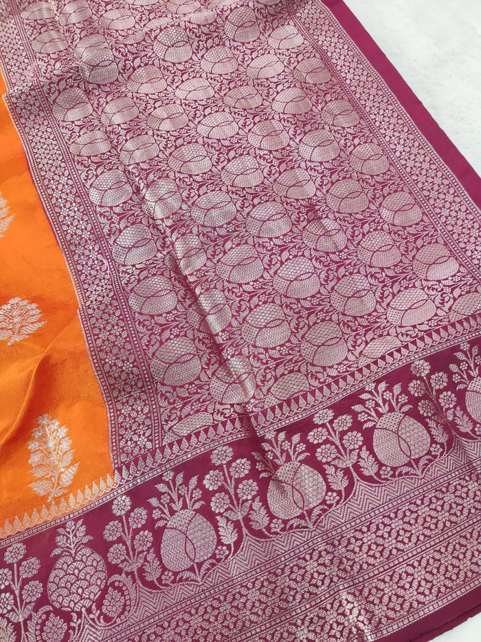 Contrast Silk Dhari Design Saree