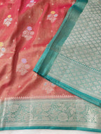 Katan Tissue Meena Buta Contrast Border