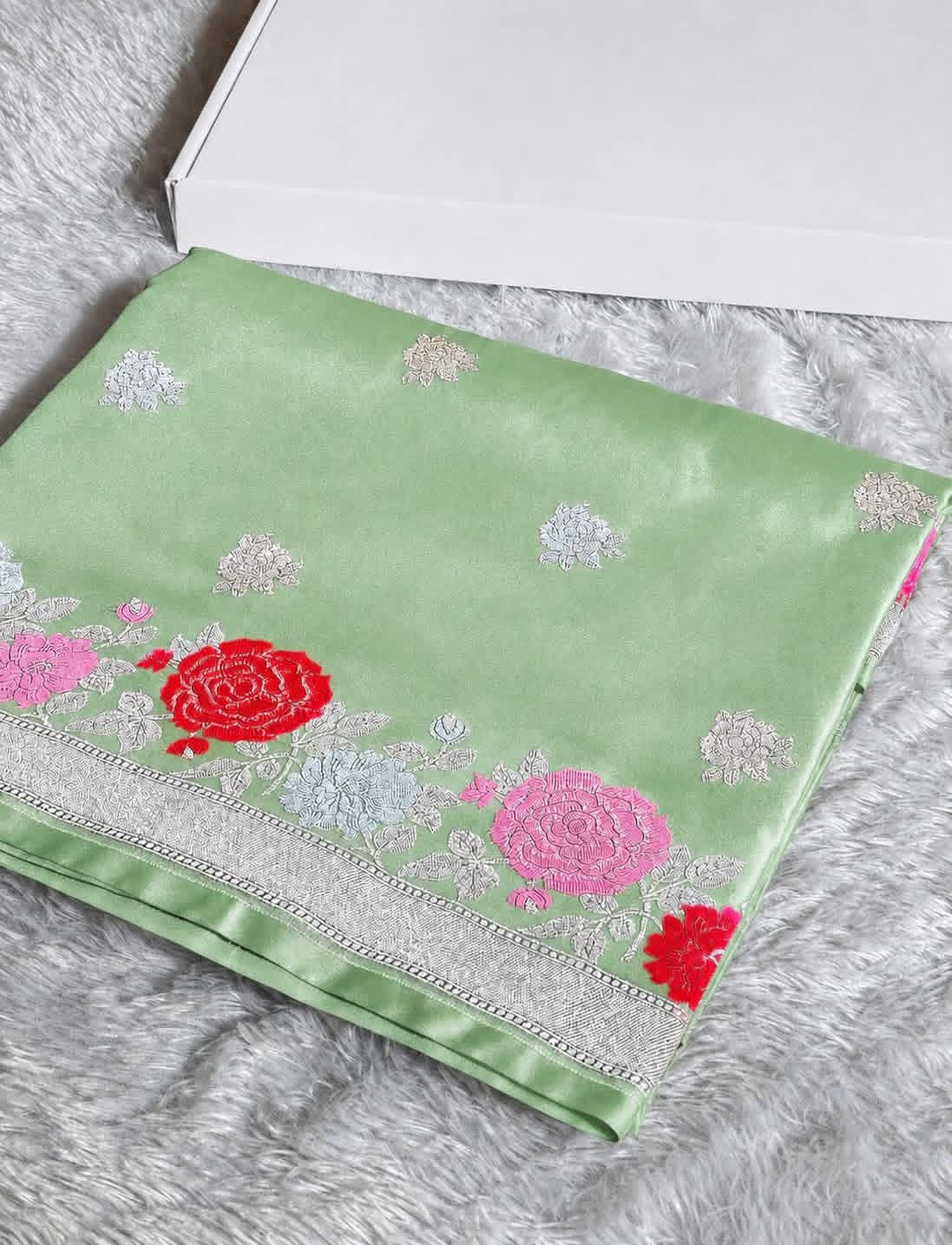 Mashru Silk Designer Mina Border Saree
