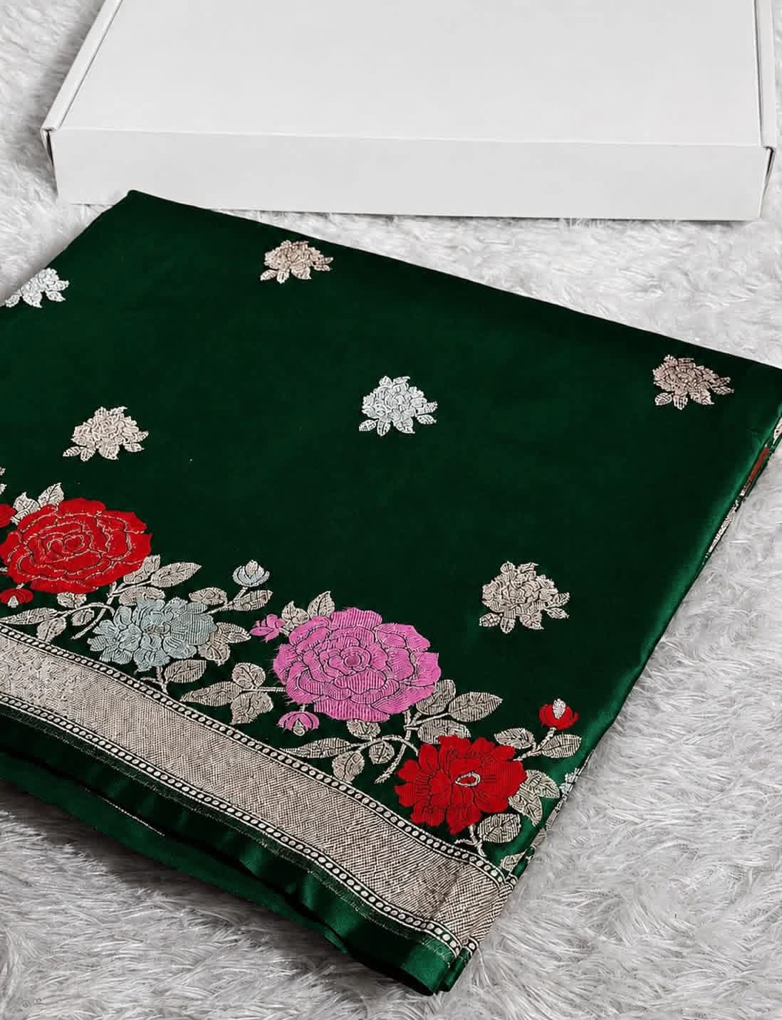 Mashru Silk Designer Mina Border Saree
