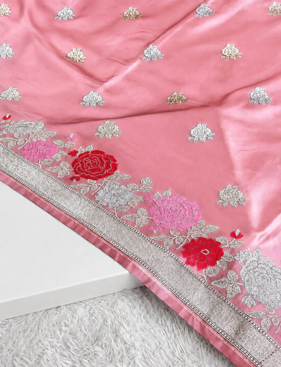 Mashru Silk Designer Mina Border Saree