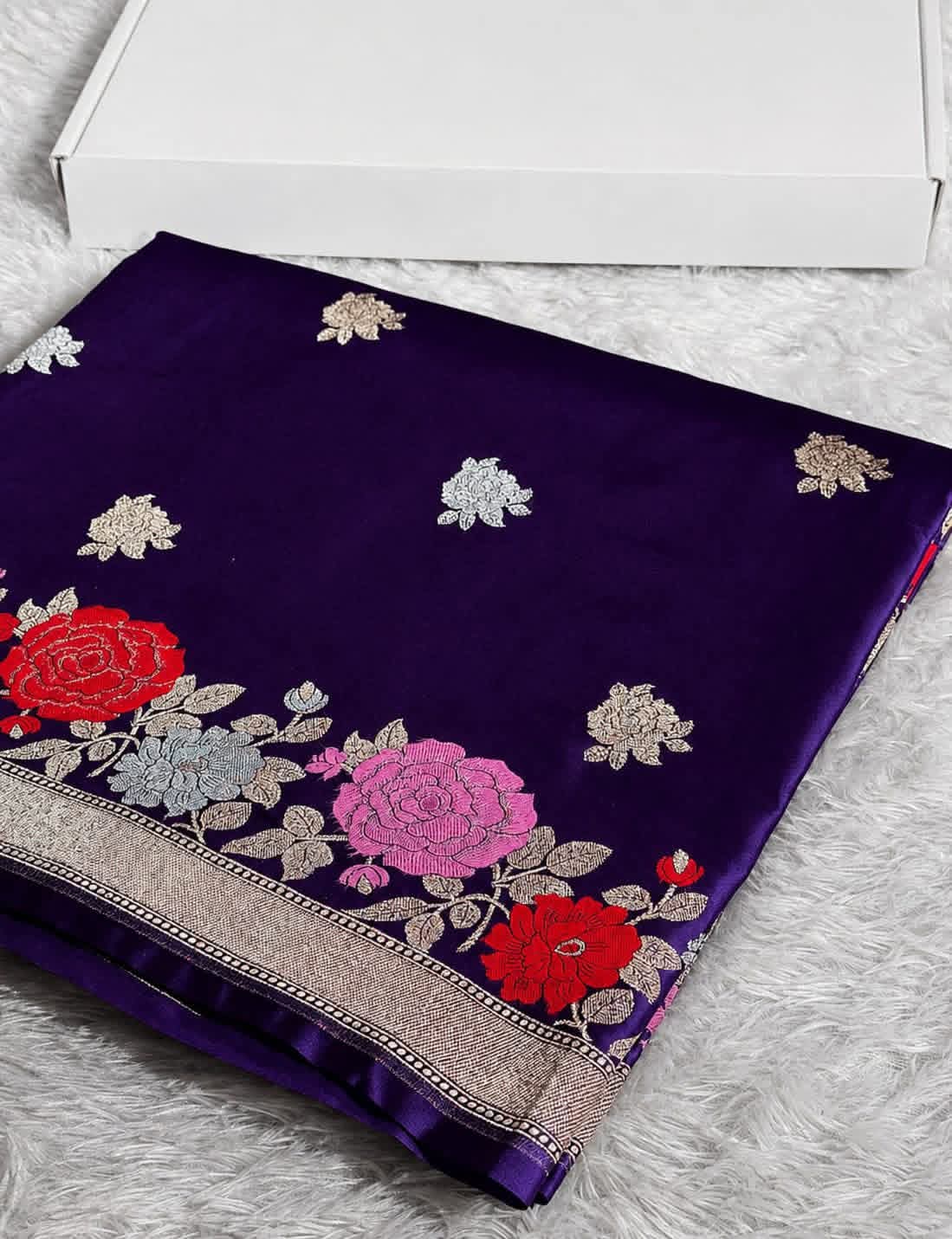 Mashru Silk Designer Mina Border Saree