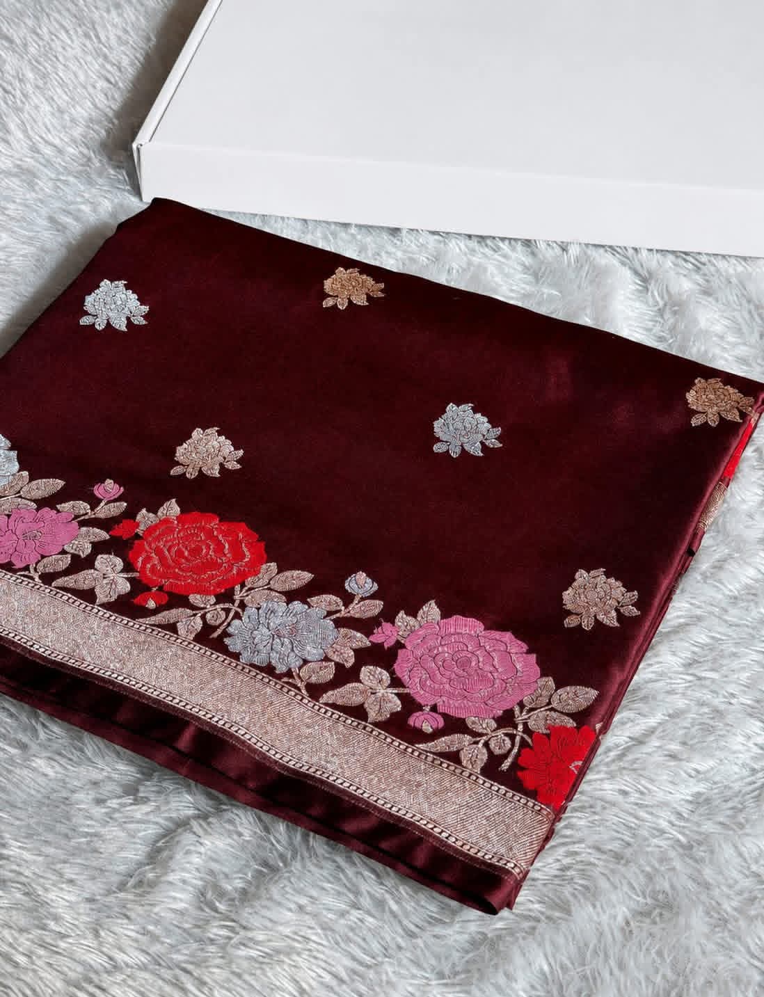 Mashru Silk Designer Mina Border Saree