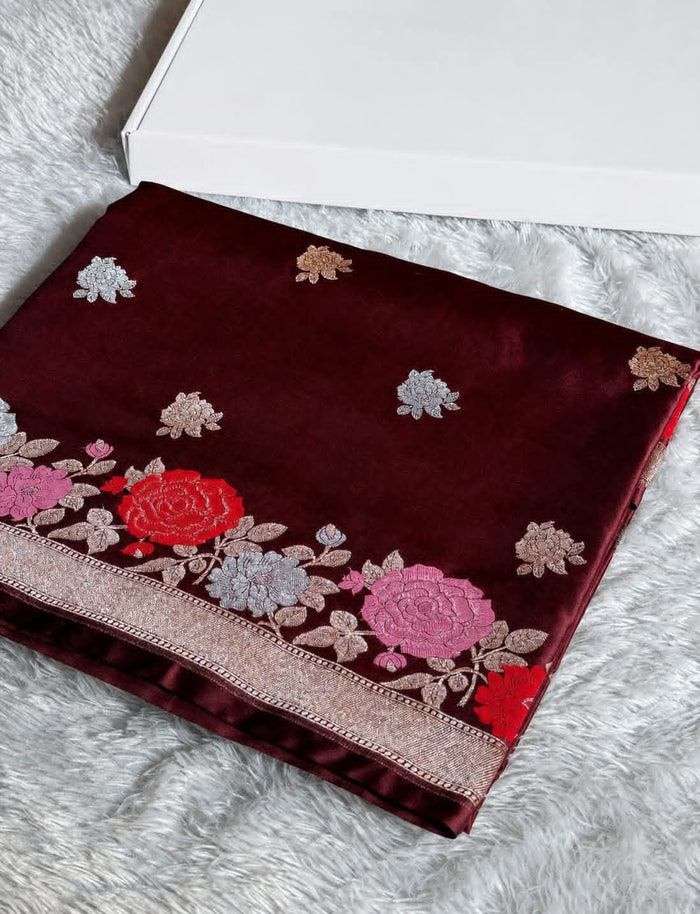 Mashru Silk Designer Mina Border Saree