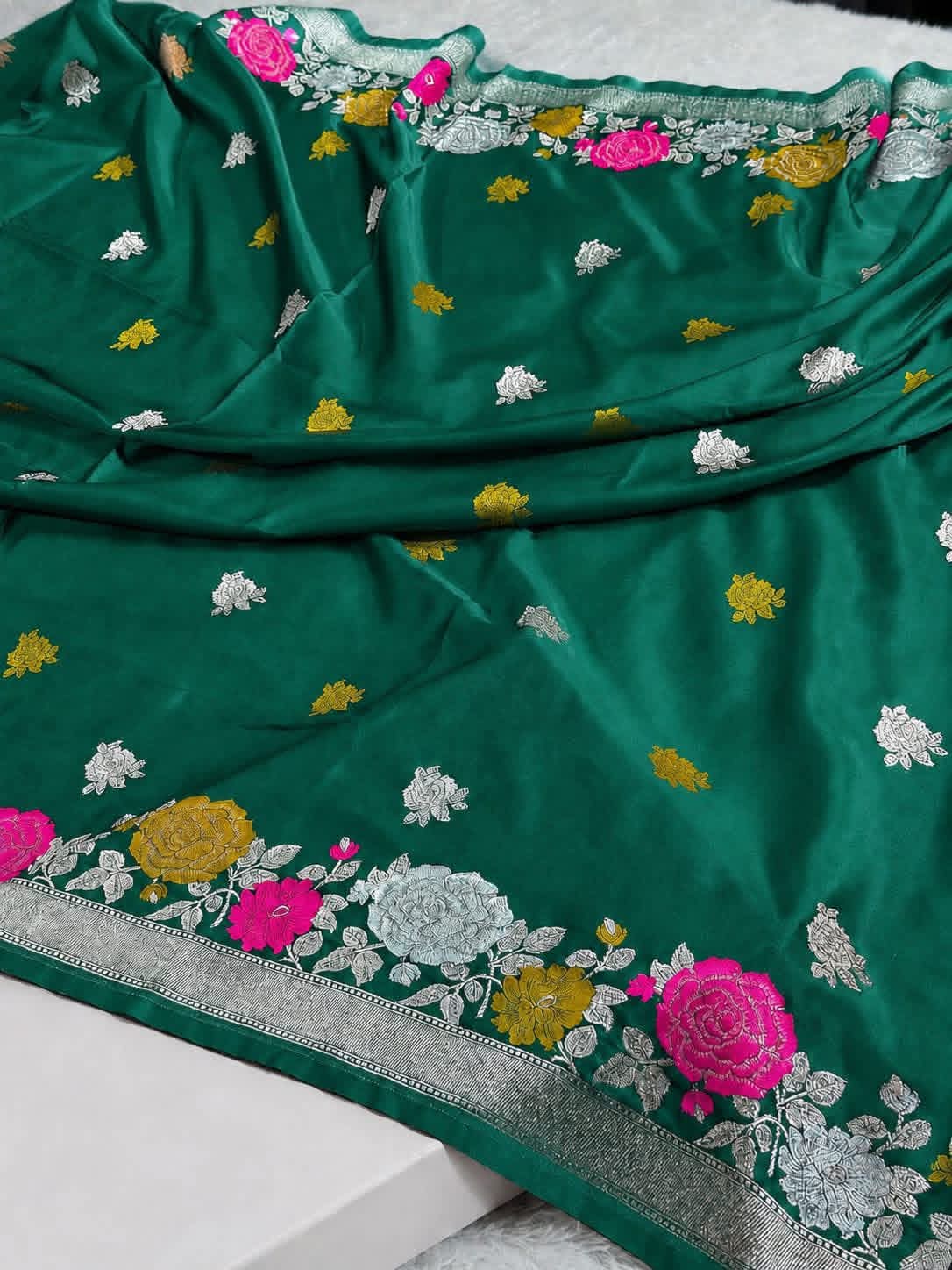 Mashru Silk Designer Mina Border Saree