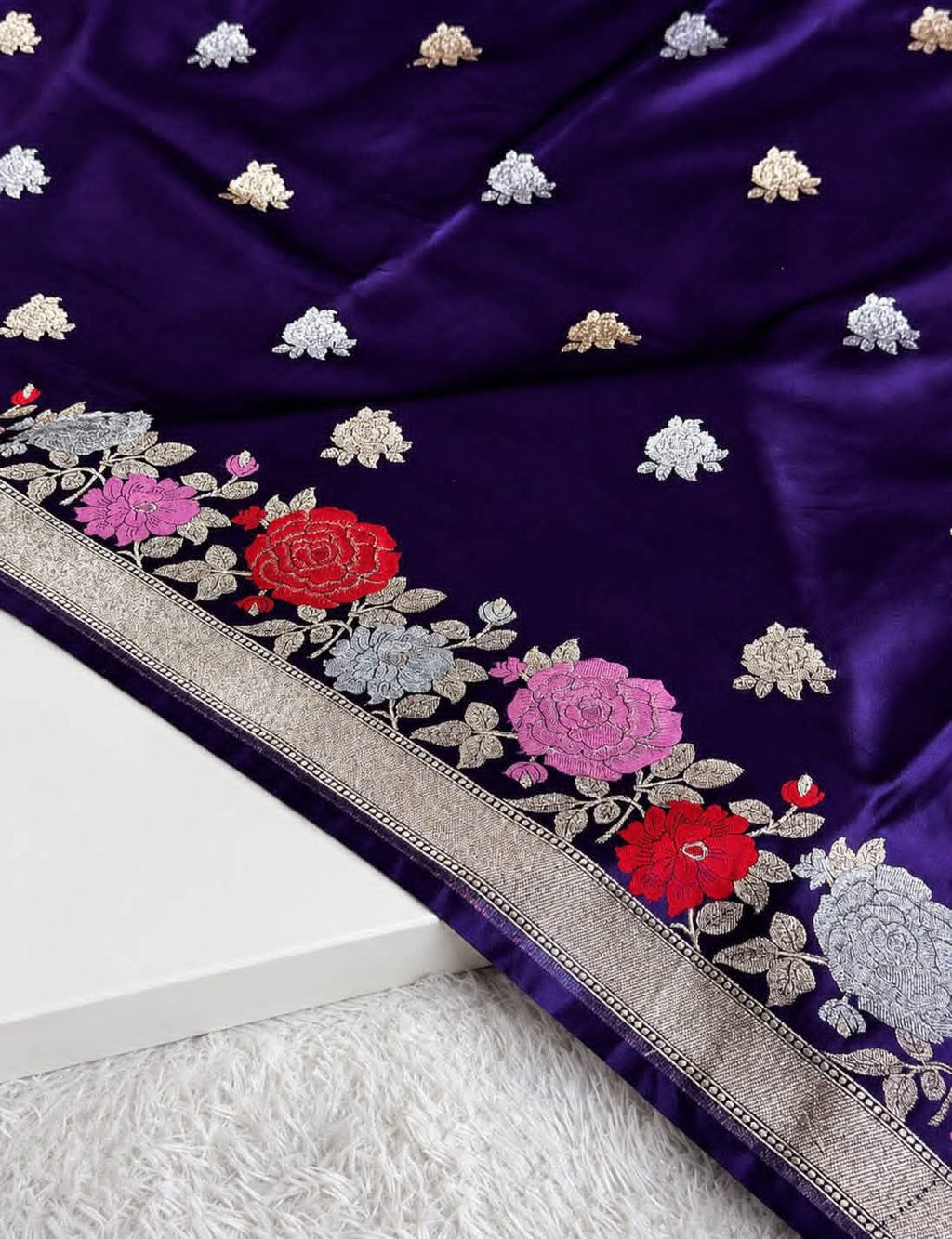 Mashru Silk Designer Mina Border Saree
