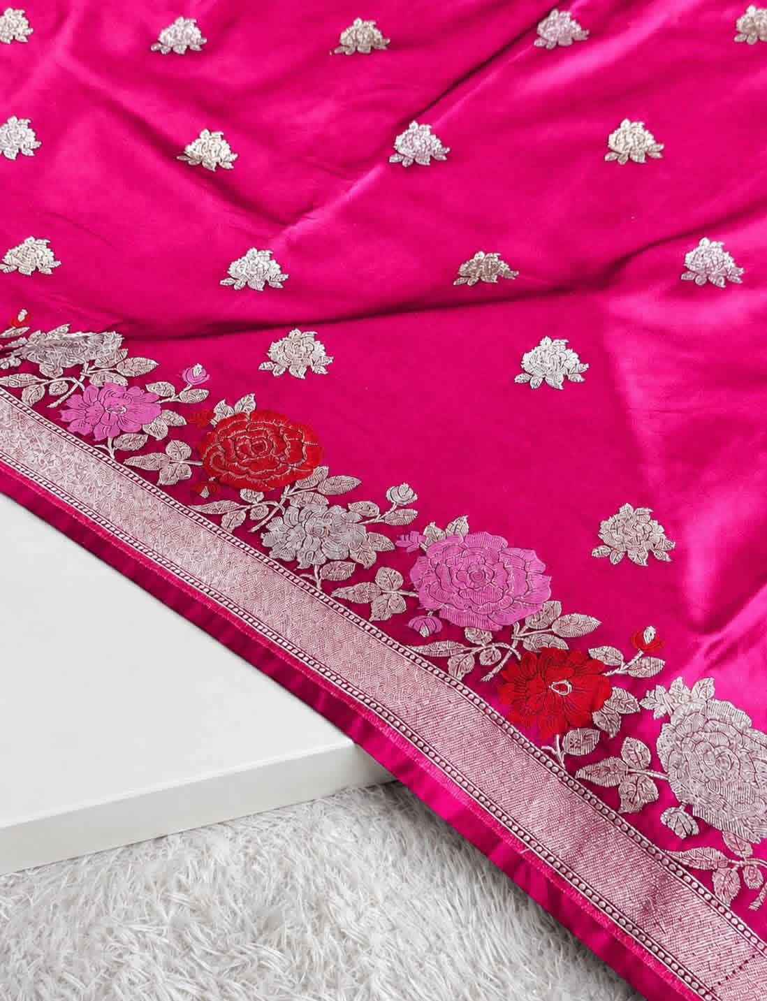 Mashru Silk Designer Mina Border Saree
