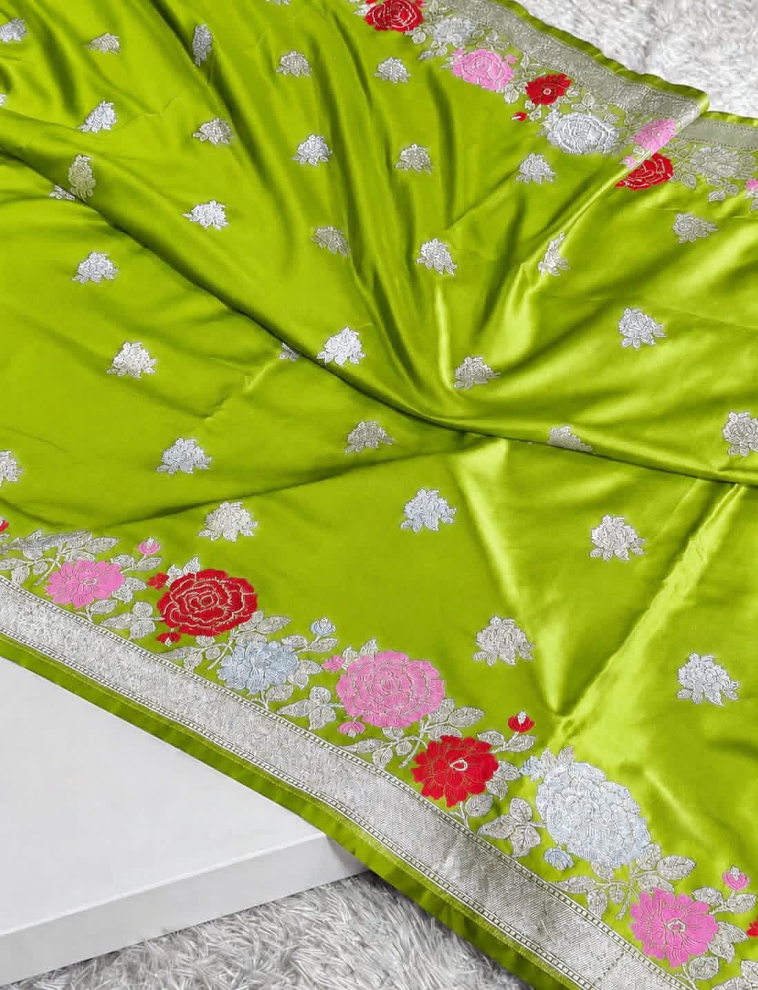Mashru Silk Designer Mina Border Saree