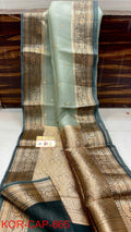 Pure Kora Silk Handwoven Kadwa Saree