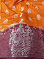Contrast Silk Dhari Design Saree