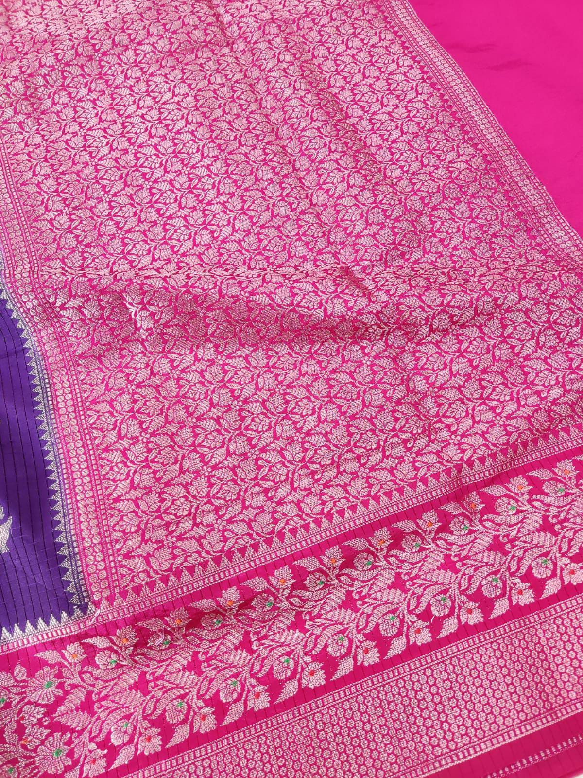 Silk Mina Buti with Mina Brder Design Saree