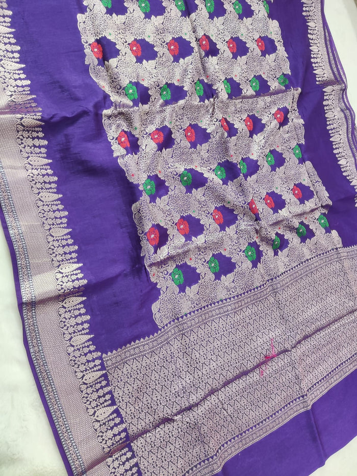 Banarasi Viscose Silk Meenakari Saree
