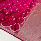 Mashru Silk Banarasi Zari Small Border Plain Design Saree