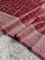 Mashru Silk Banarasi Zari Small Border Plain Design Saree