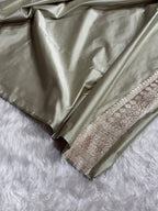 Mashru Silk Banarasi Zari Small Border Plain Design Saree