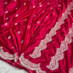 Mashru Silk Banarasi Zari Small Border Plain Design Saree