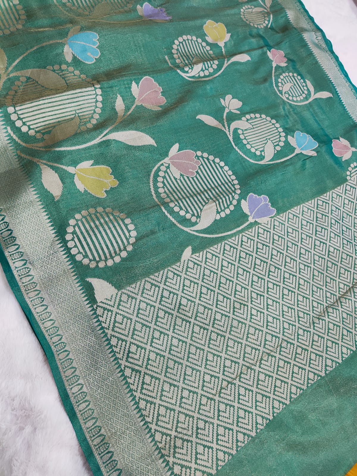 Tissue Katan Silk Super Soft Saree